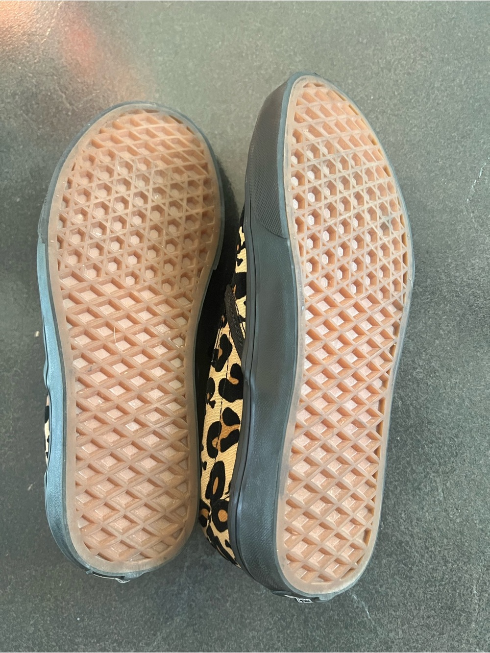 Vans Leopard Skate Slip-Ons in Tan and Black - Picture 5 of 6